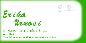 erika urmosi business card
