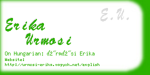 erika urmosi business card